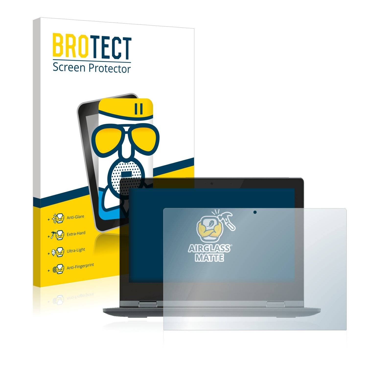 BROTECT AirGlass Matte Schutzglas Folie für Lenovo IdeaPad Flex 3i Chromebook