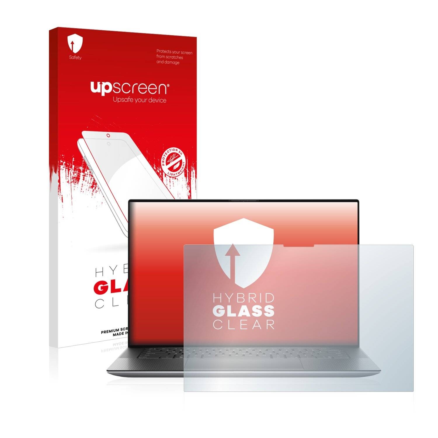 upscreen Hybrid Glass Clear Premium Schutzglas Folie für Dell Precision