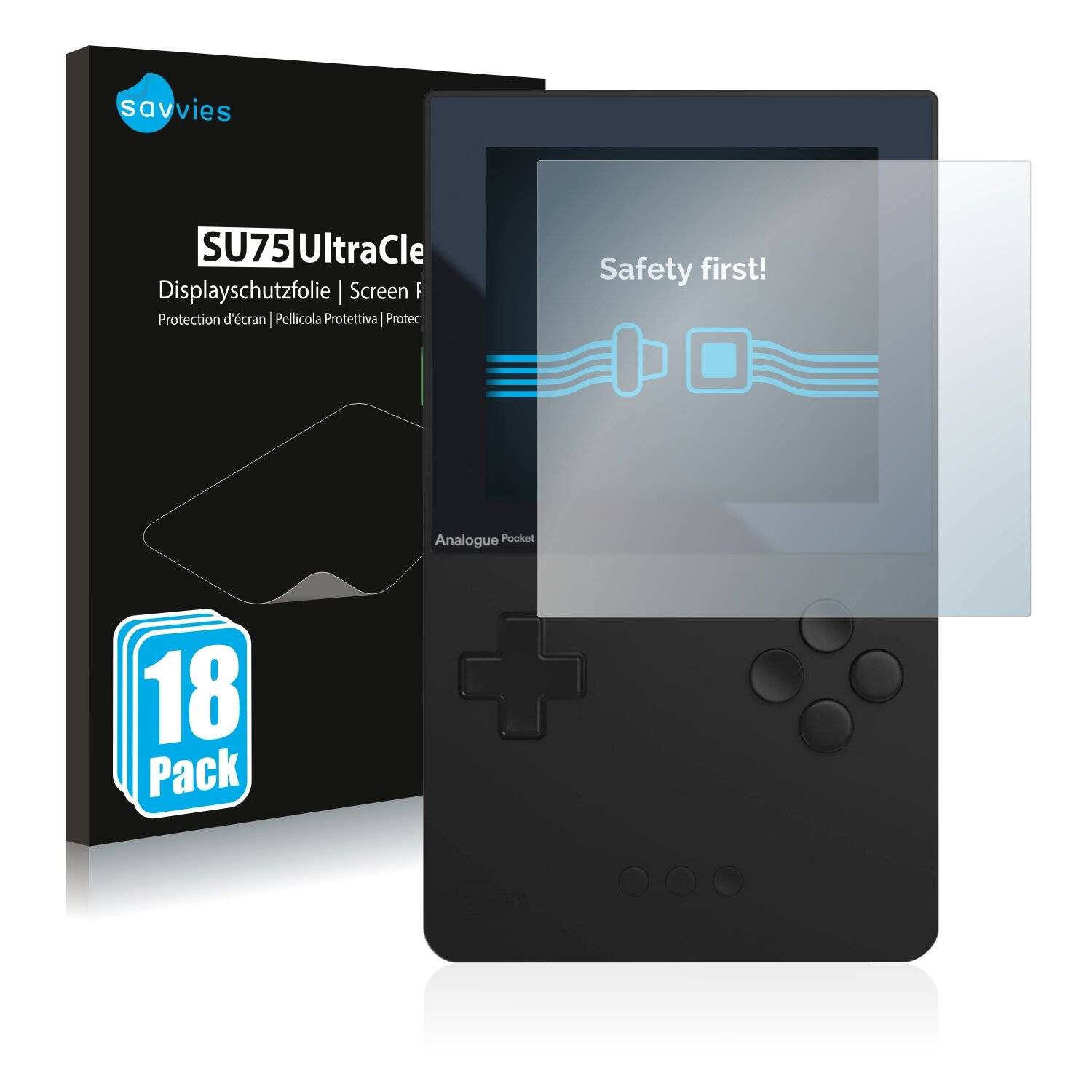 18x Savvies SU75 Displayschutzfolie für Analogue