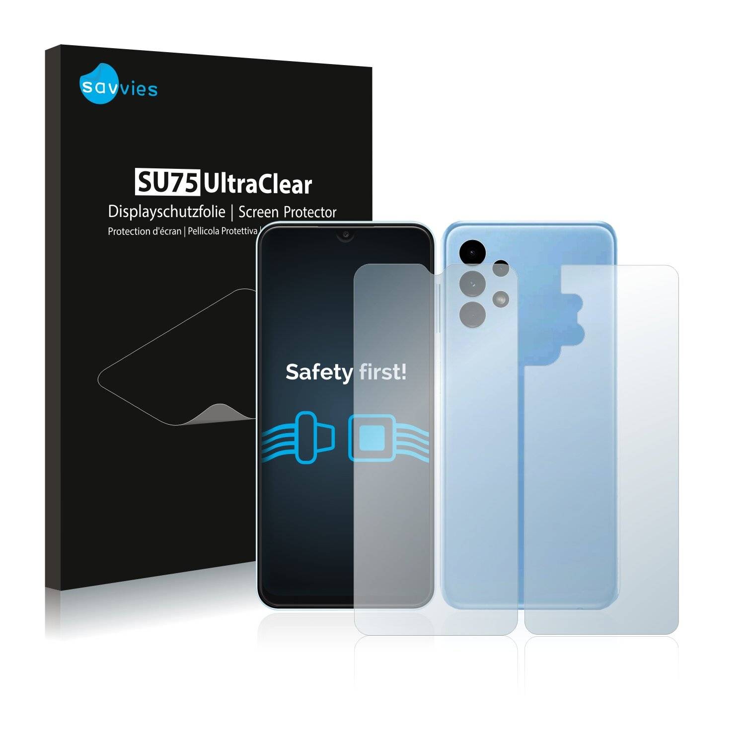 18x Savvies SU75 Displayschutzfolie für Samsung Galaxy A13 (Vorder +