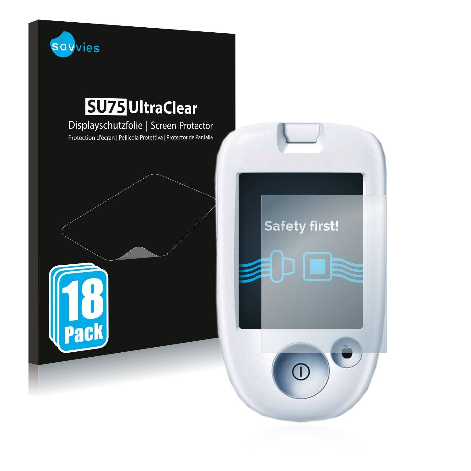 18x Savvies SU75 Displayschutzfolie für Beurer GL