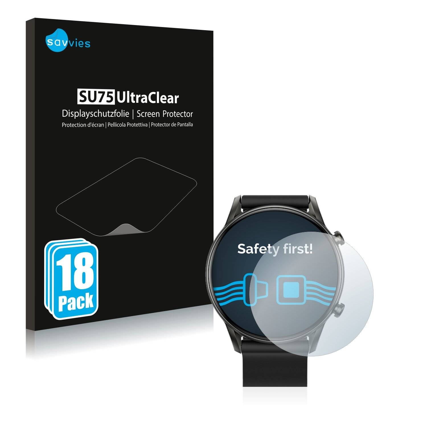 18x Savvies SU75 Displayschutzfolie für Xiaomi Haylou