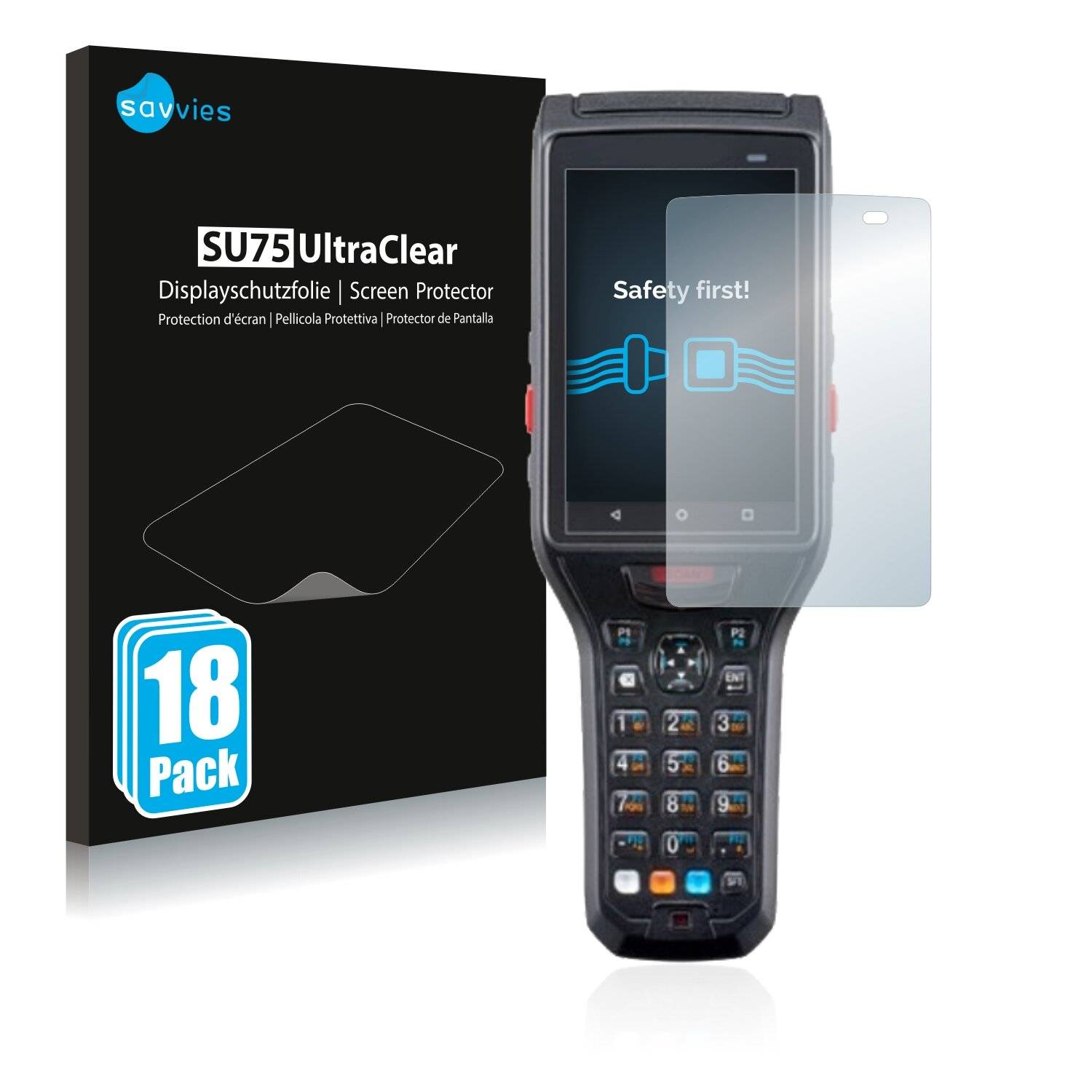 18x Savvies SU75 Displayschutzfolie für Keyence