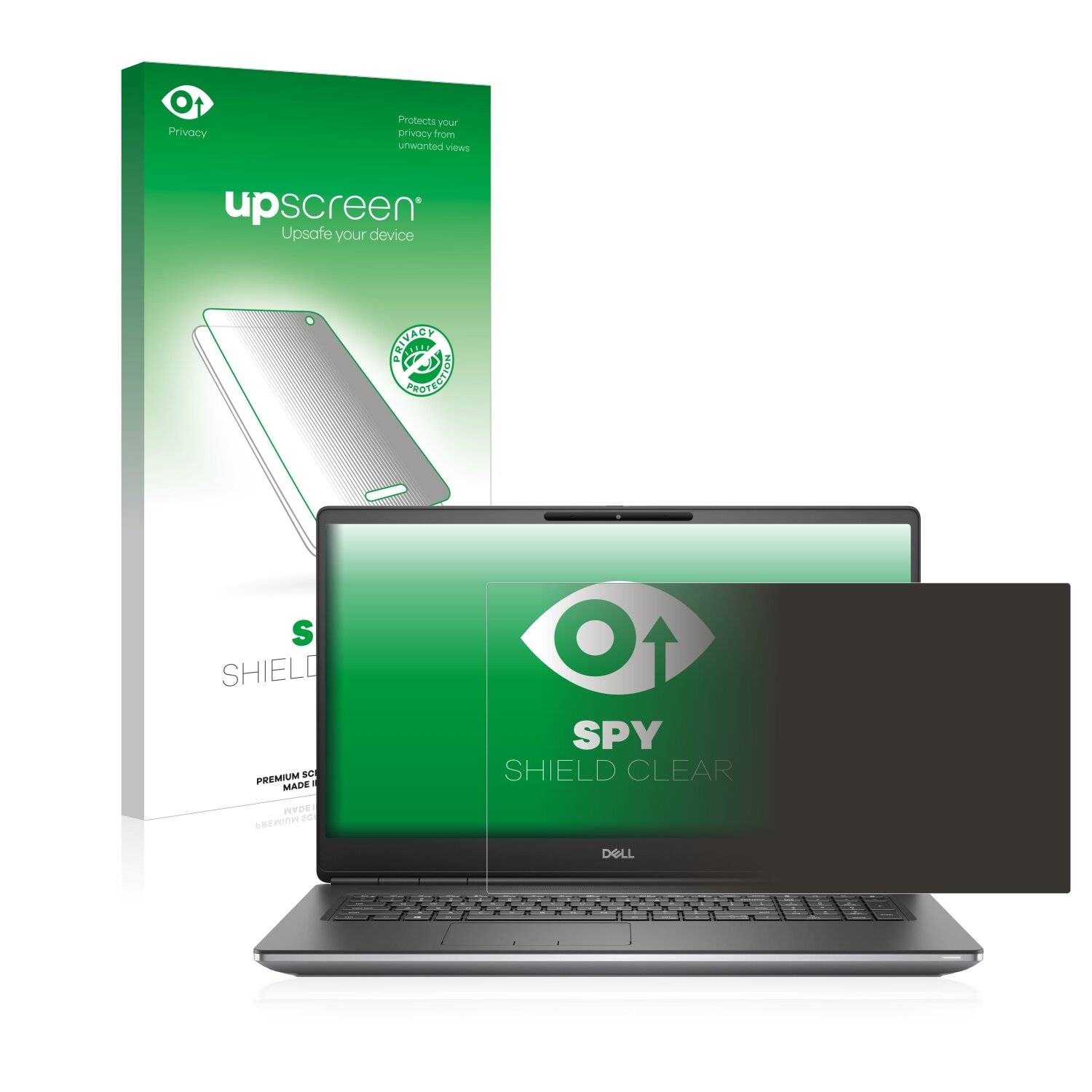 upscreen Spy Shield Clear Premium Blickschutzfolie für Dell Precision
