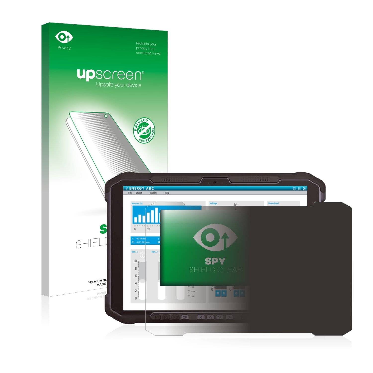 upscreen Spy Shield Clear Premium Blickschutzfolie für Newland Speedata SD100