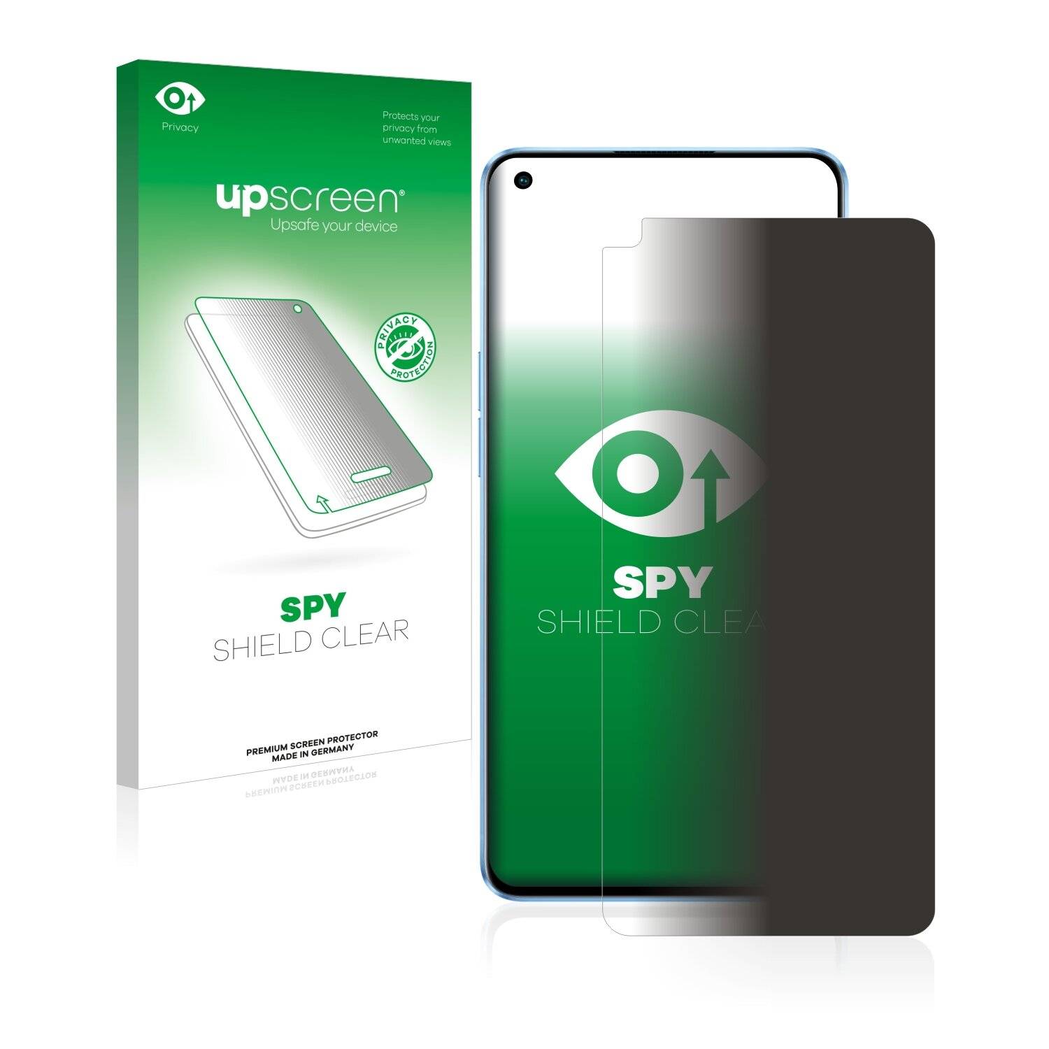 upscreen Spy Shield Clear Premium Blickschutzfolie für Oppo Reno 7 5G