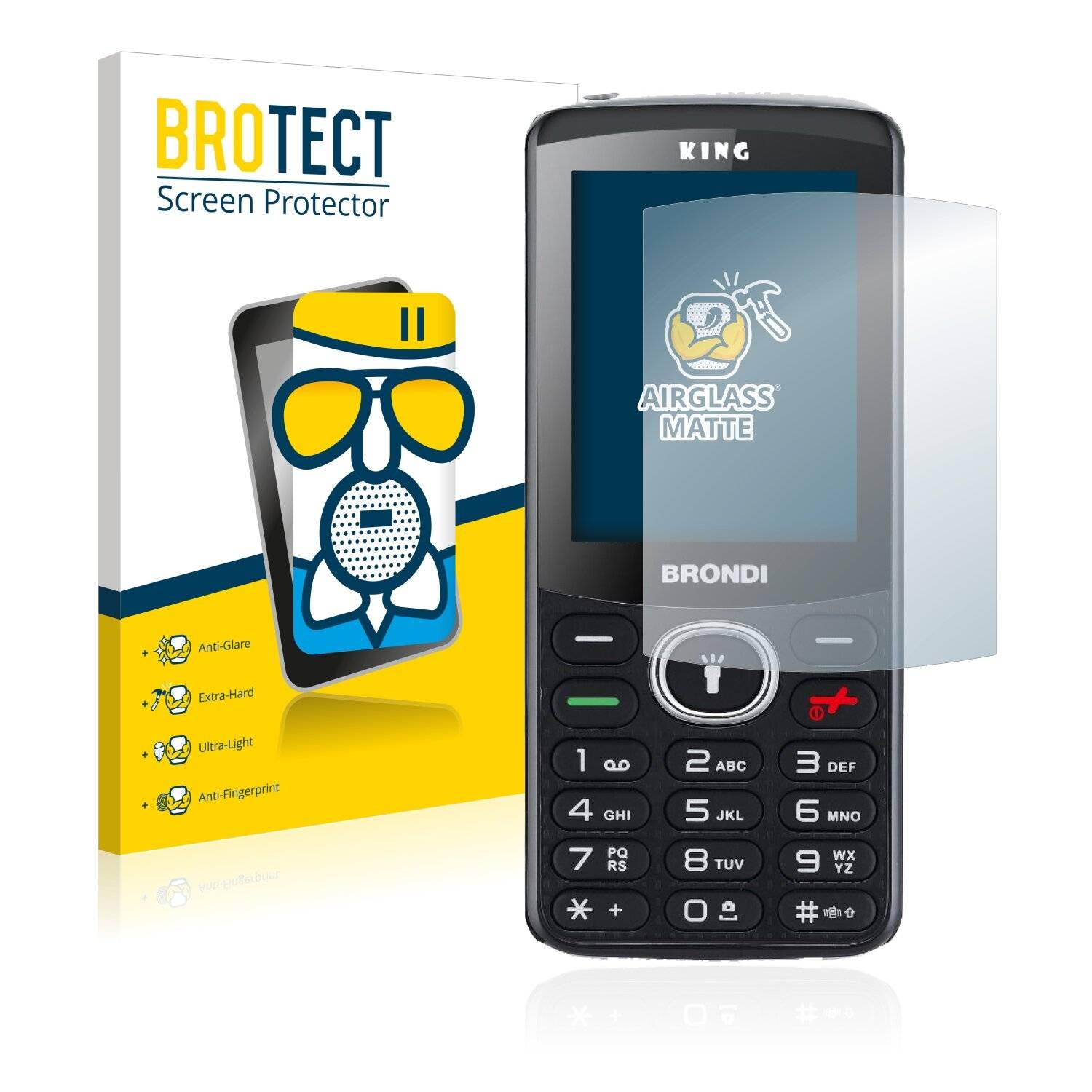 BROTECT AirGlass Matte Schutzglas Folie für Brondi