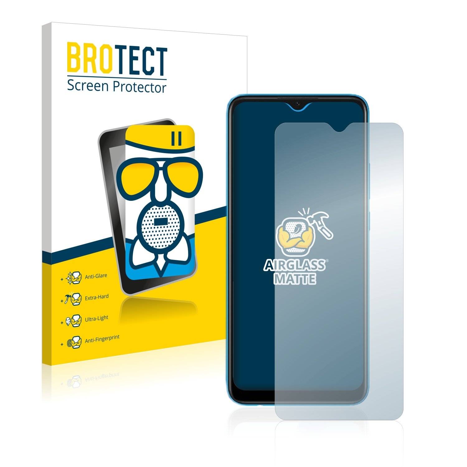 BROTECT AirGlass Matte Schutzglas Folie für Oppo