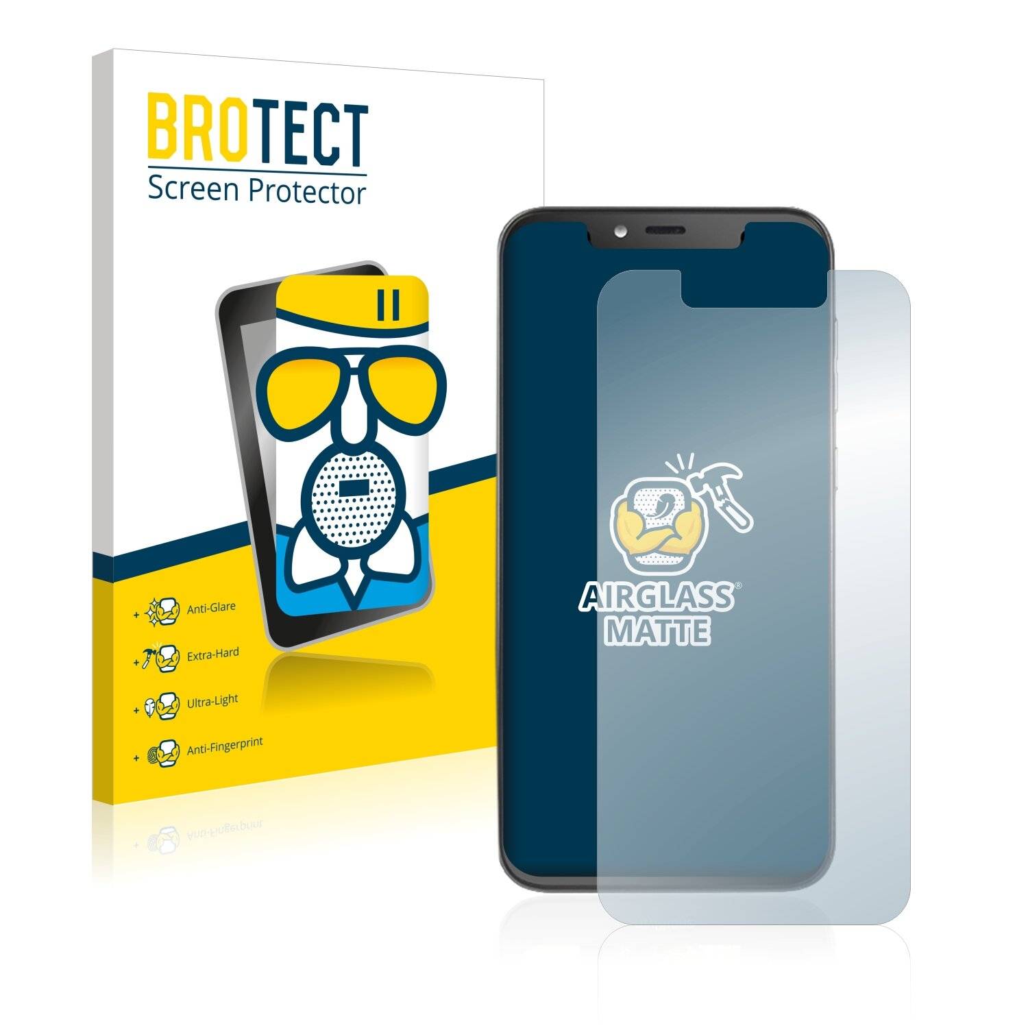 BROTECT AirGlass Matte Schutzglas Folie für myPhone Prime 3