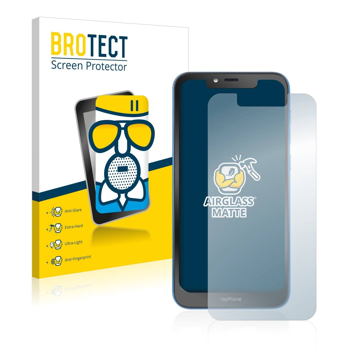 BROTECT AirGlass Matte Schutzglas Folie für myPhone Prime