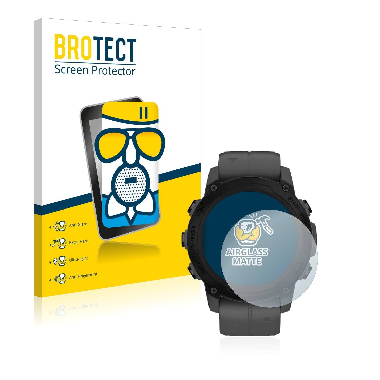 BROTECT AirGlass Matte Schutzglas Folie für Garmin Descent