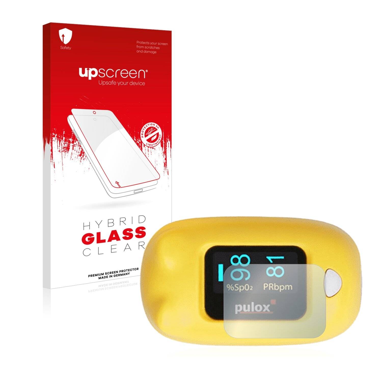 upscreen Hybrid Glass Clear Premium Schutzglas Folie für Pulox