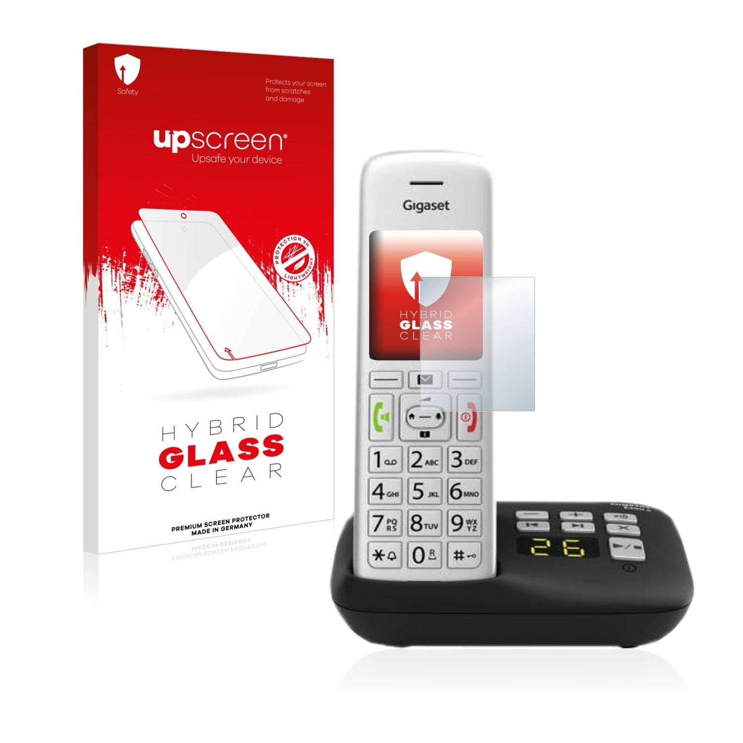 upscreen Hybrid Glass Clear Premium Schutzglas Folie für Gigaset