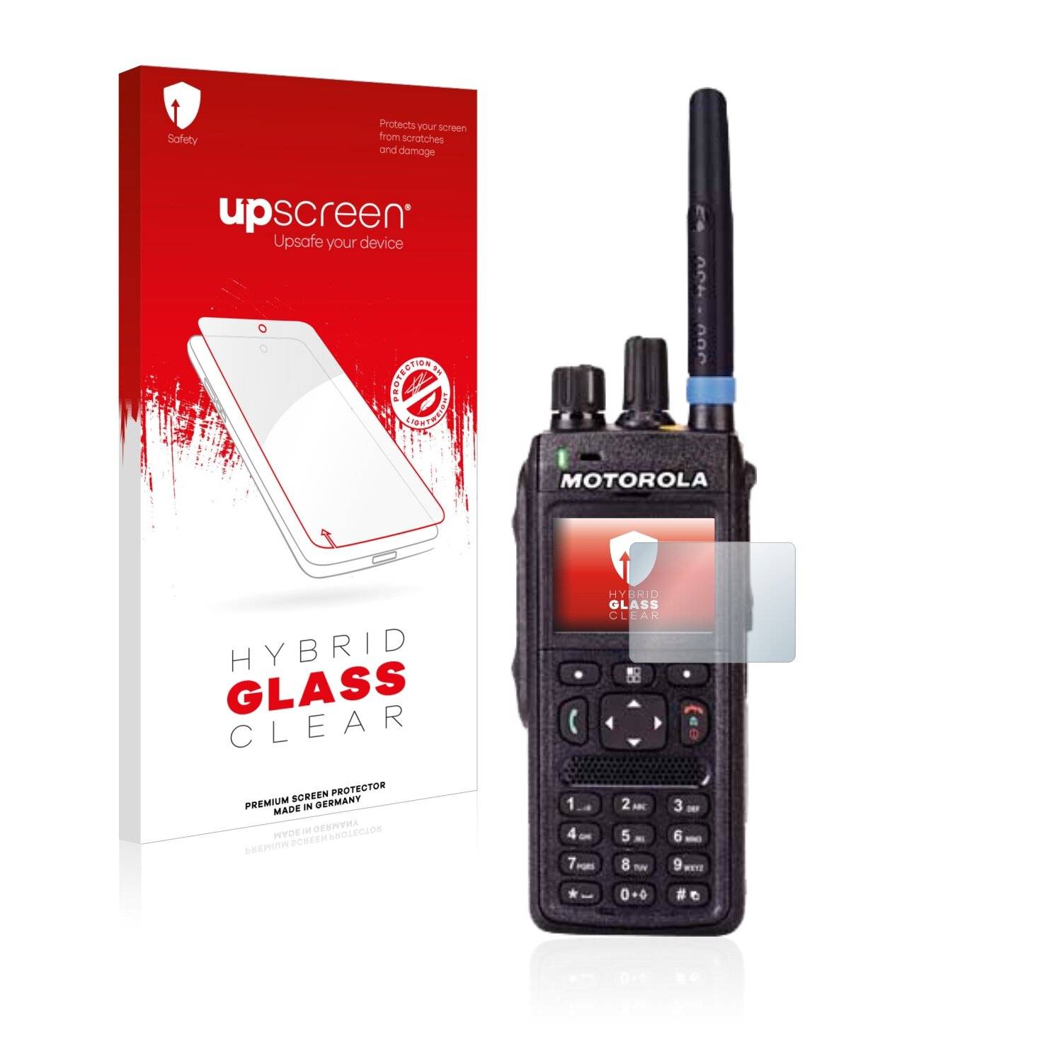 upscreen Hybrid Glass Clear Premium Schutzglas Folie für Motorola