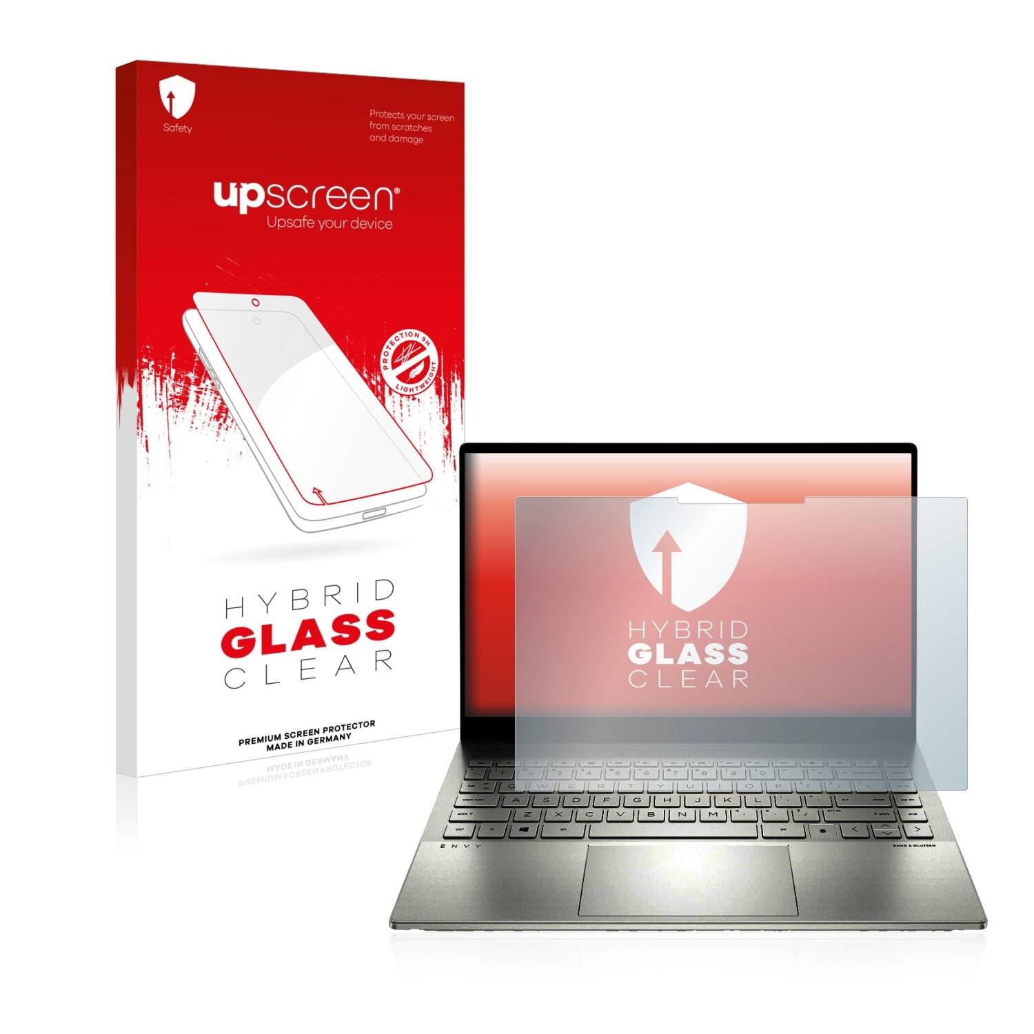 upscreen Hybrid Glass Clear Premium Schutzglas Folie für HP Envy 14-eb0505na