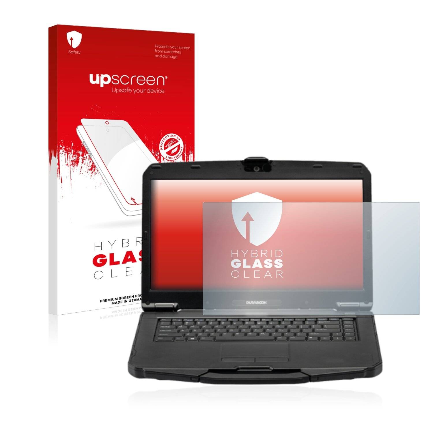 upscreen Hybrid Glass Clear Premium Schutzglas Folie für Durabook