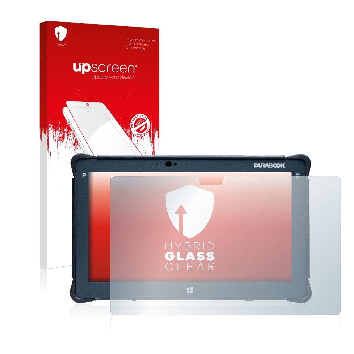 upscreen Hybrid Glass Clear Premium Schutzglas Folie für Durabook