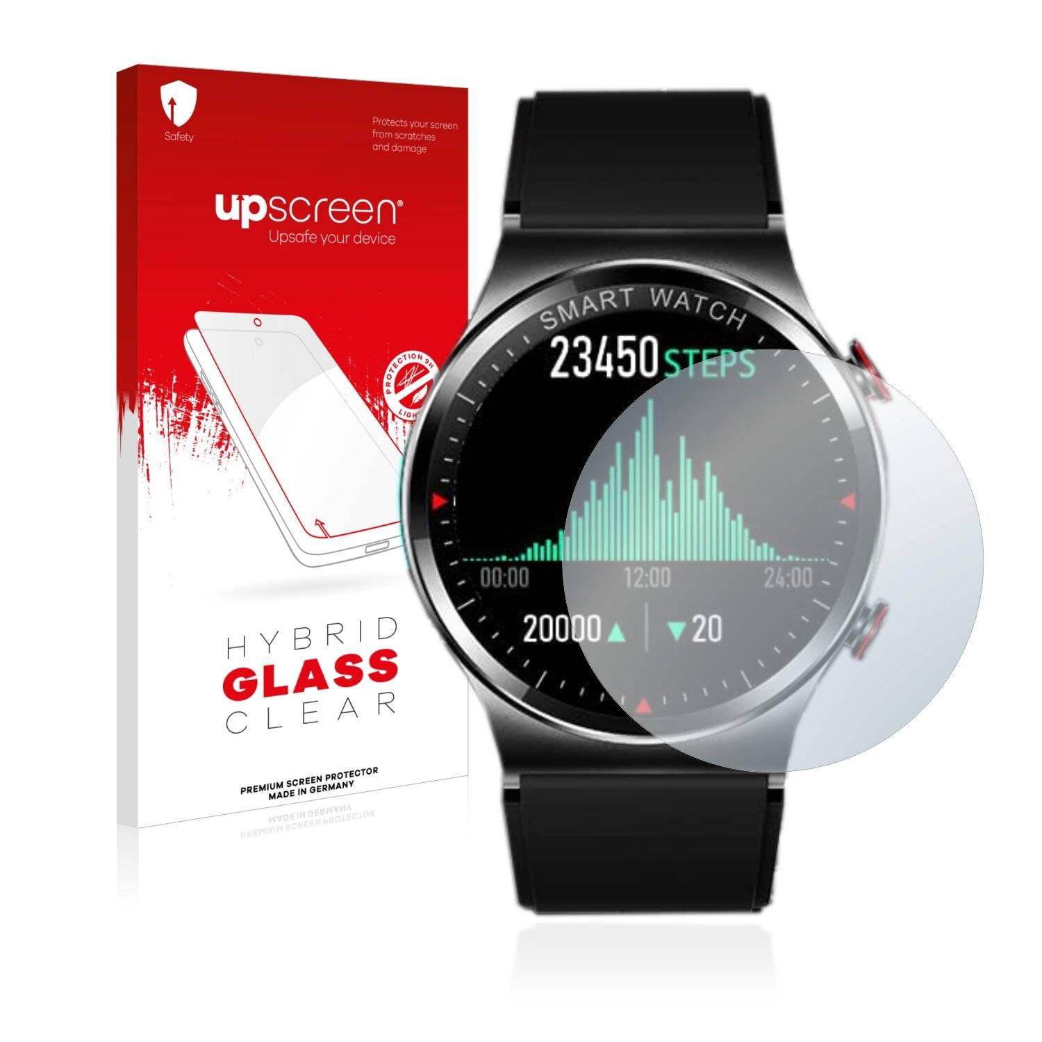 upscreen Hybrid Glass Clear Premium Schutzglas Folie für Gawear
