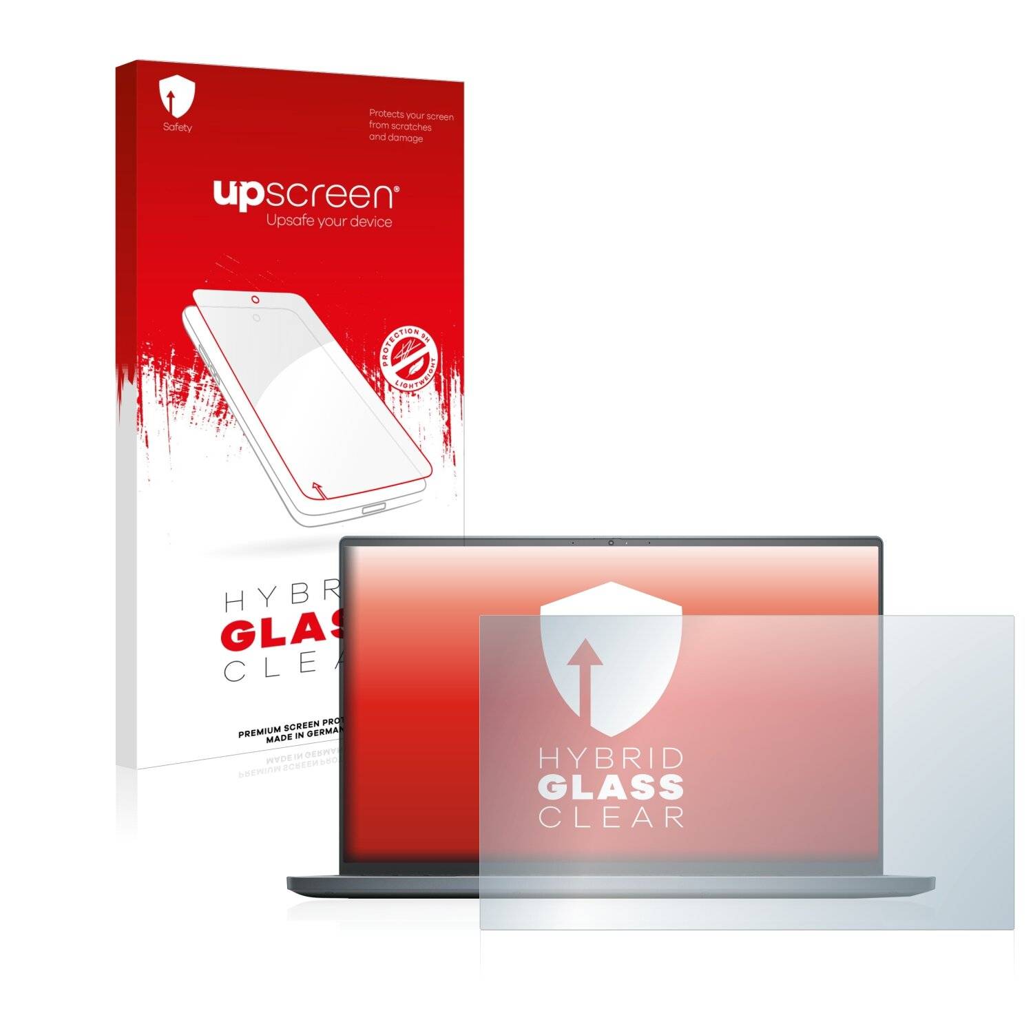 upscreen Hybrid Glass Clear Premium Schutzglas Folie für Dell Inspiron 16