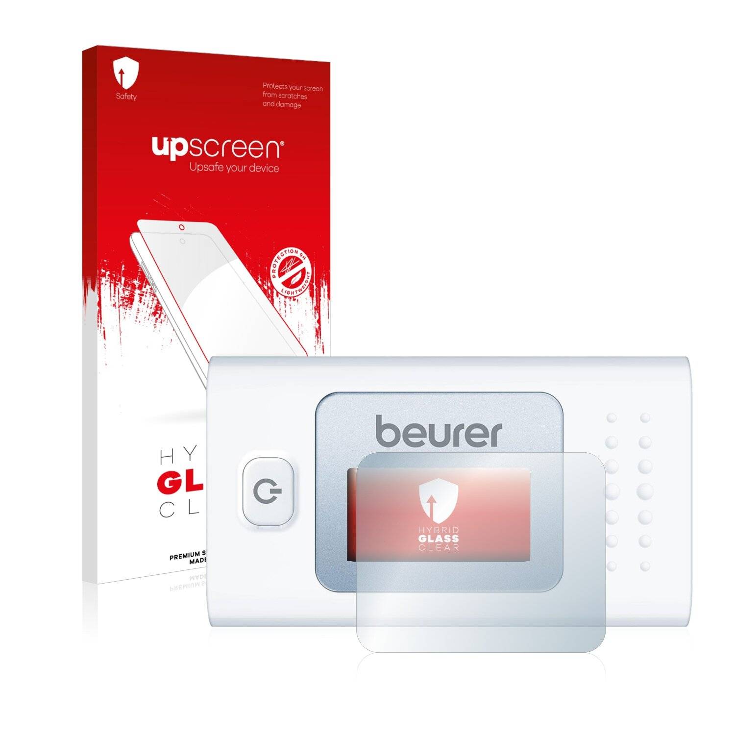 upscreen Hybrid Glass Clear Premium Schutzglas Folie für Beurer PO