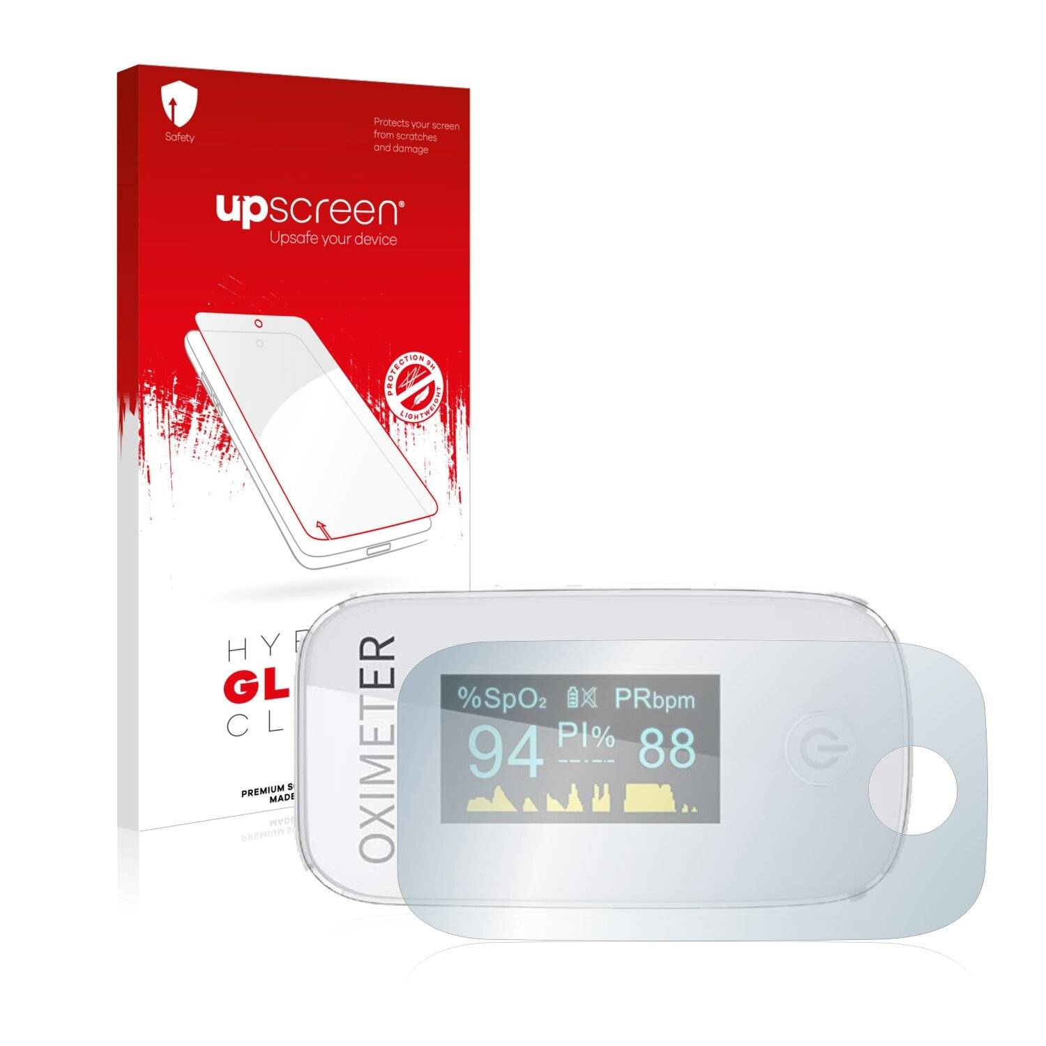 upscreen Hybrid Glass Clear Premium Schutzglas Folie für Mommed Pulse