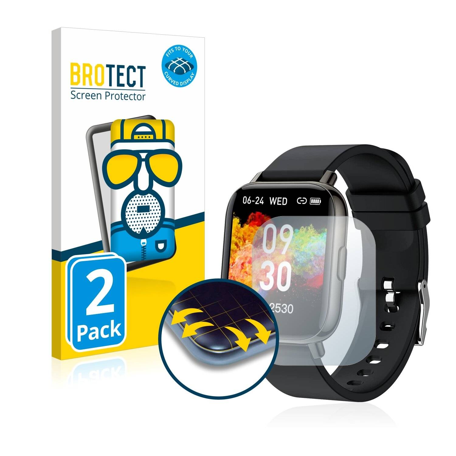 2x BROTECT Flex Matte Full-Cover Displayschutzfolie für Coucur