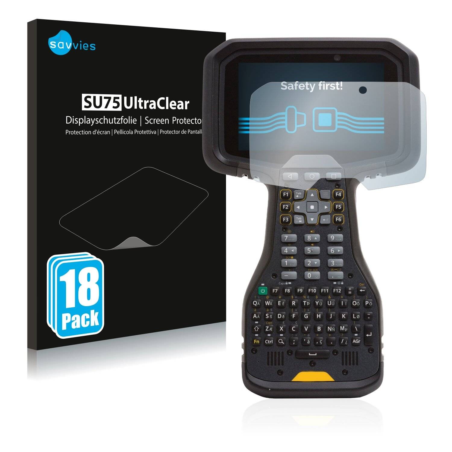 18x Savvies SU75 Displayschutzfolie für Trimble