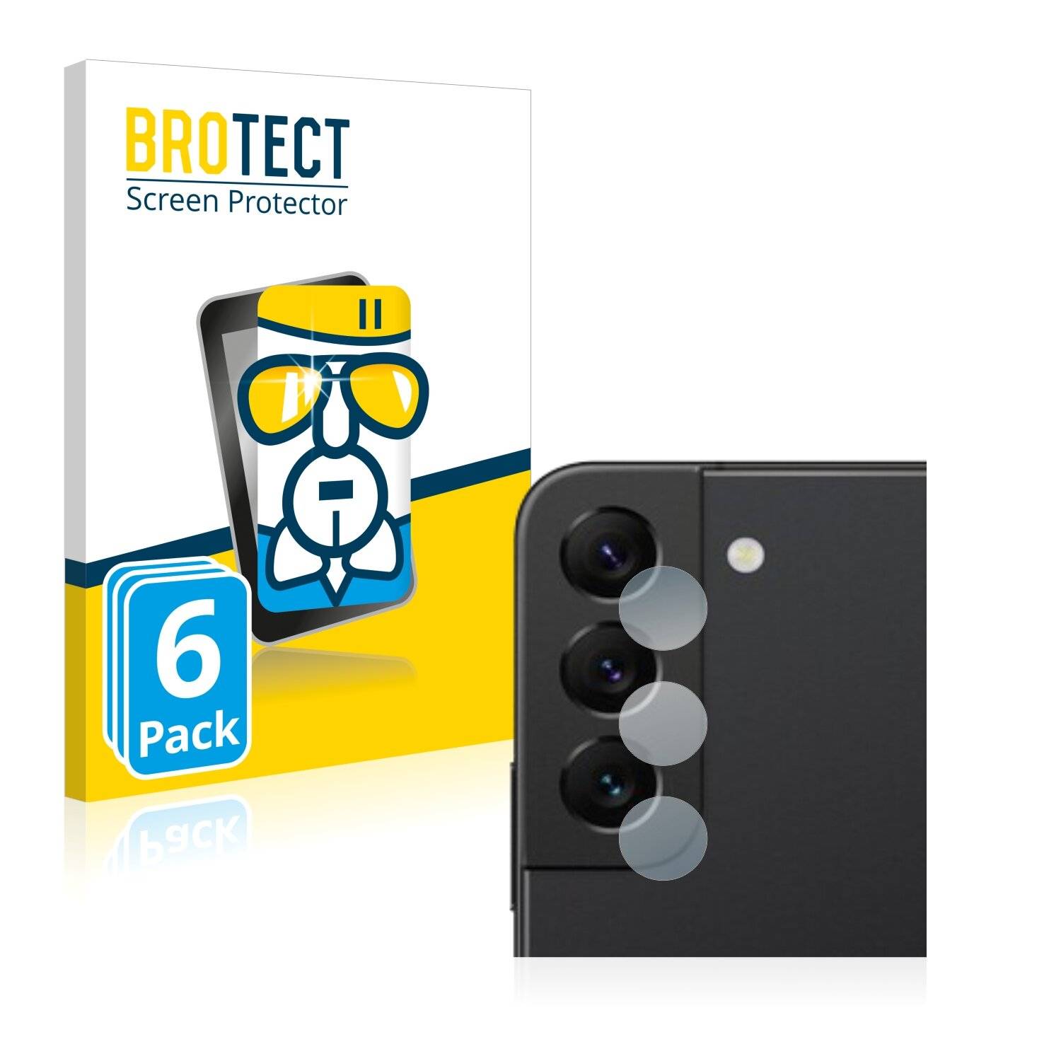 6x BROTECT AirGlass Schutzglas Folie für Samsung Galaxy S22 5G (NUR