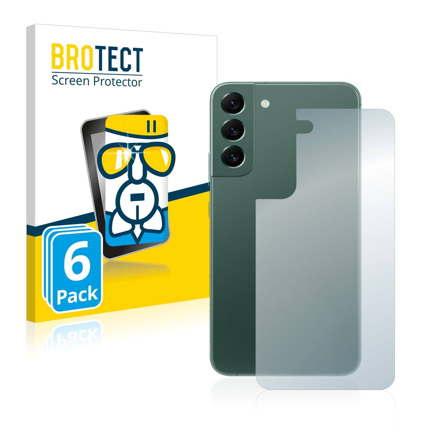 6x BROTECT AirGlass Schutzglas Folie für Samsung Galaxy S22 Plus 5G