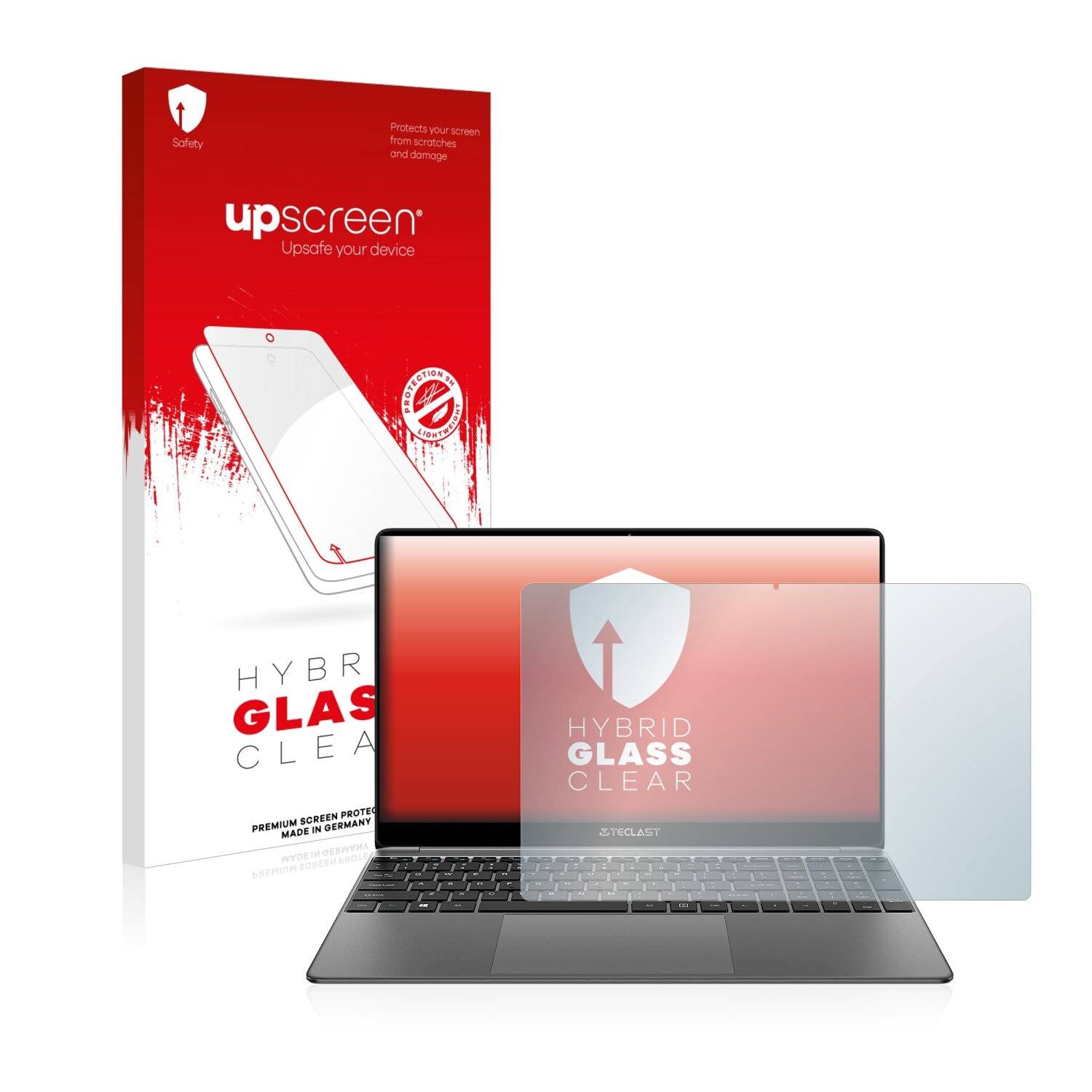 upscreen Hybrid Glass Clear Premium Schutzglas Folie für Teclast