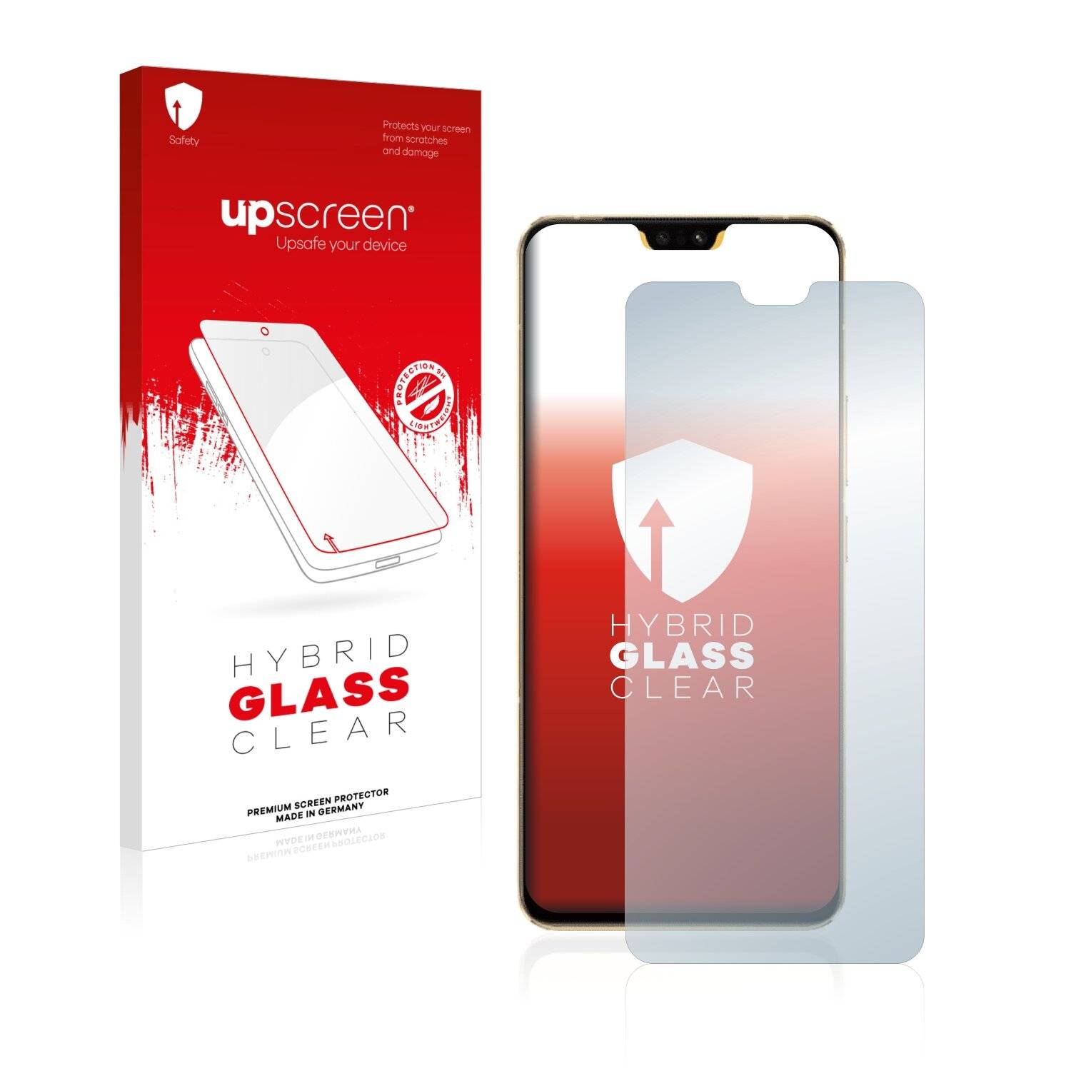 upscreen Hybrid Glass Clear Premium Schutzglas Folie für Vivo V23