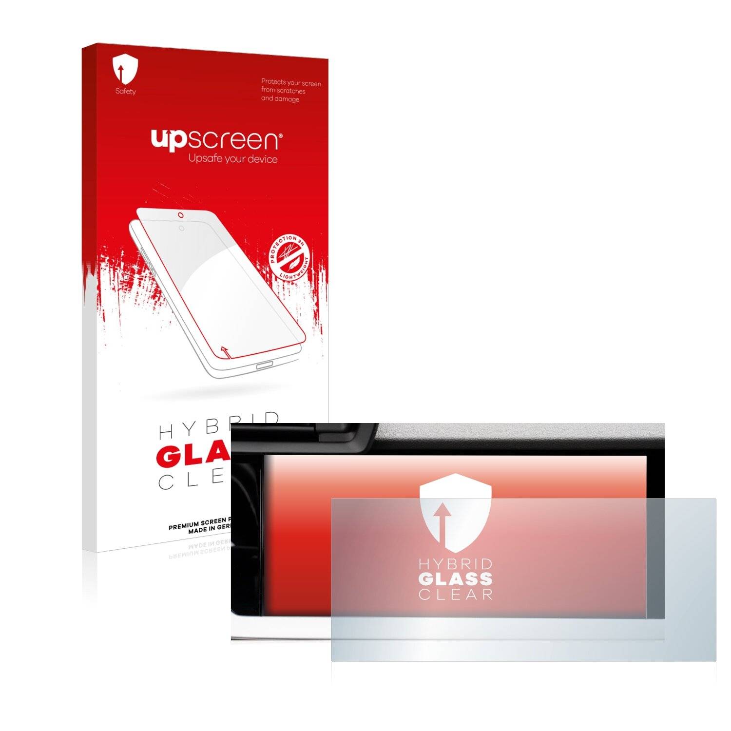upscreen Hybrid Glass Clear Premium Schutzglas Folie für Audi S3 2020 Infotainment System