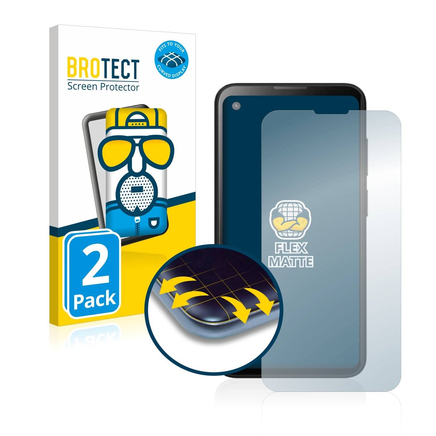 2x BROTECT Flex Matte Full-Cover Displayschutzfolie für Blackview