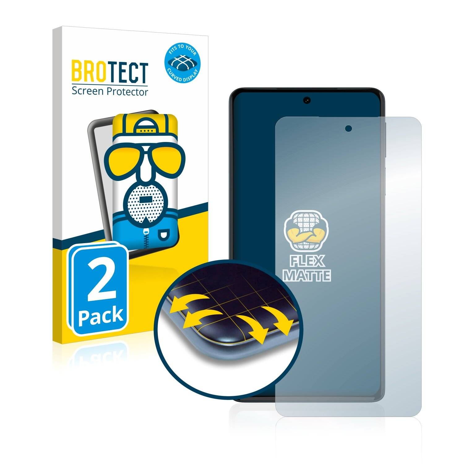 2x BROTECT Flex Matte Full-Cover Displayschutzfolie für Motorola Edge 30