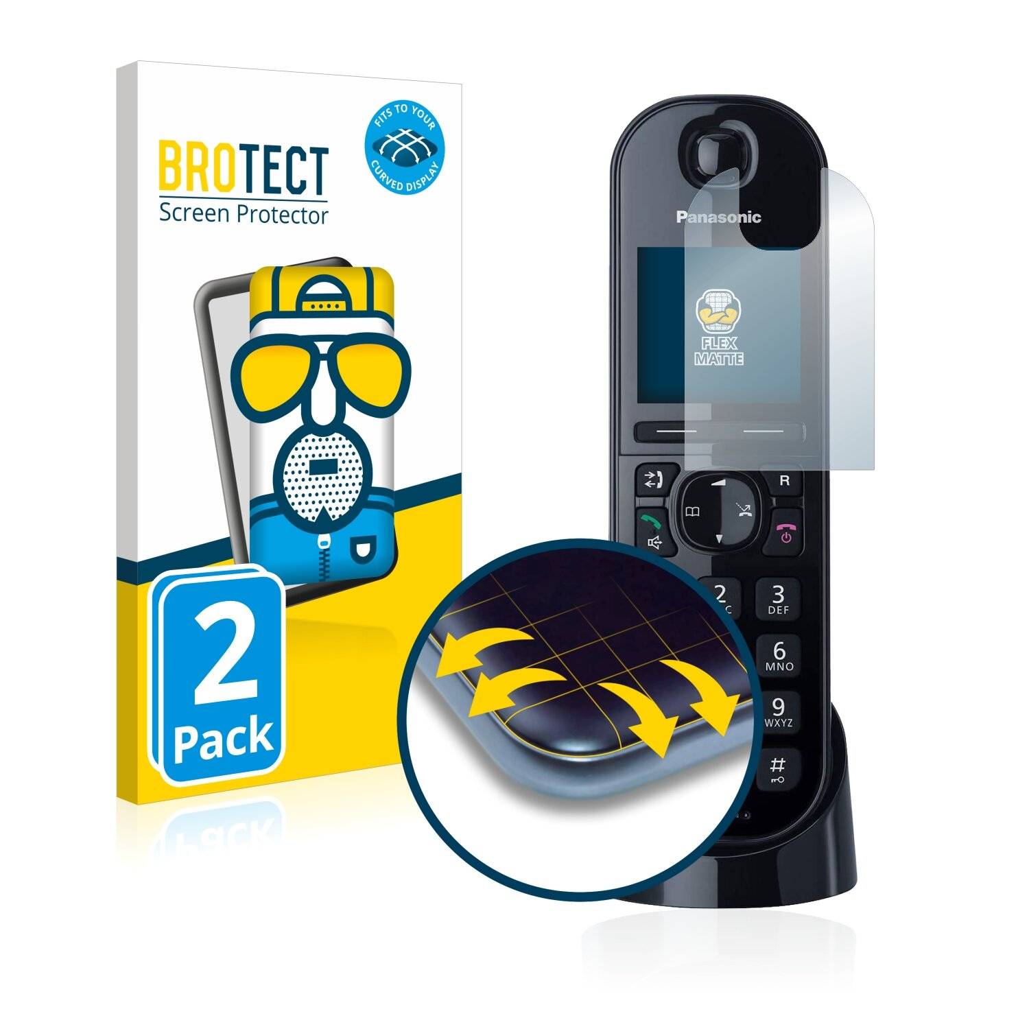 2x BROTECT Flex Matte Full-Cover Displayschutzfolie für Panasonic