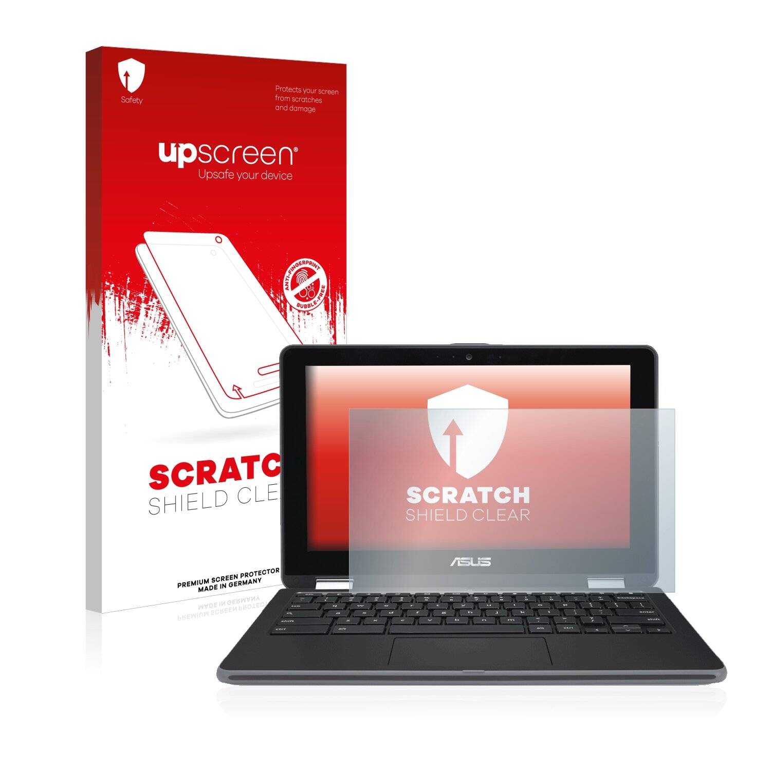 upscreen Scratch Shield Clear Premium Displayschutzfolie für Asus Chromebook Flip