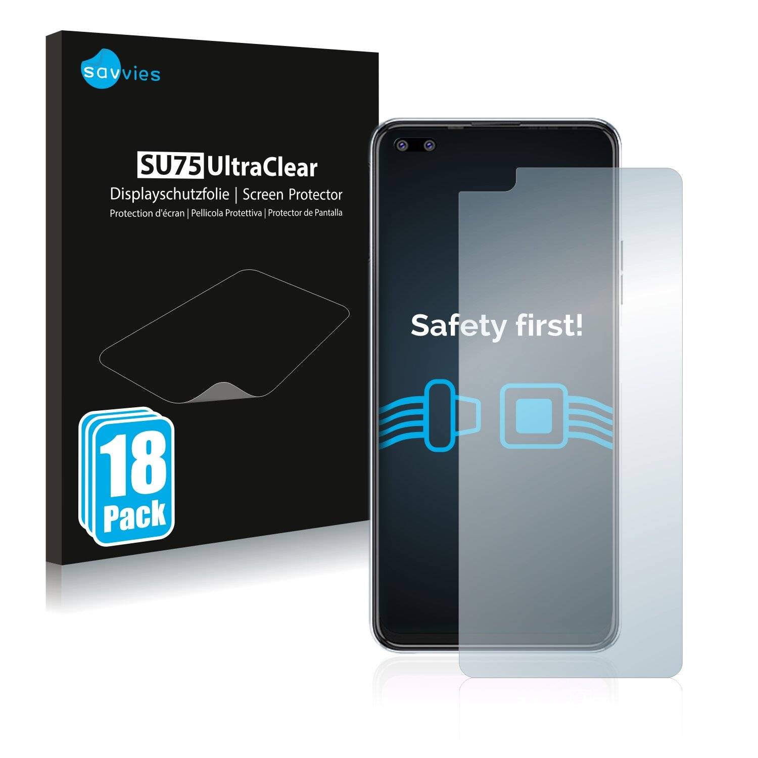 18x Savvies SU75 Displayschutzfolie für Tecno Camon 16