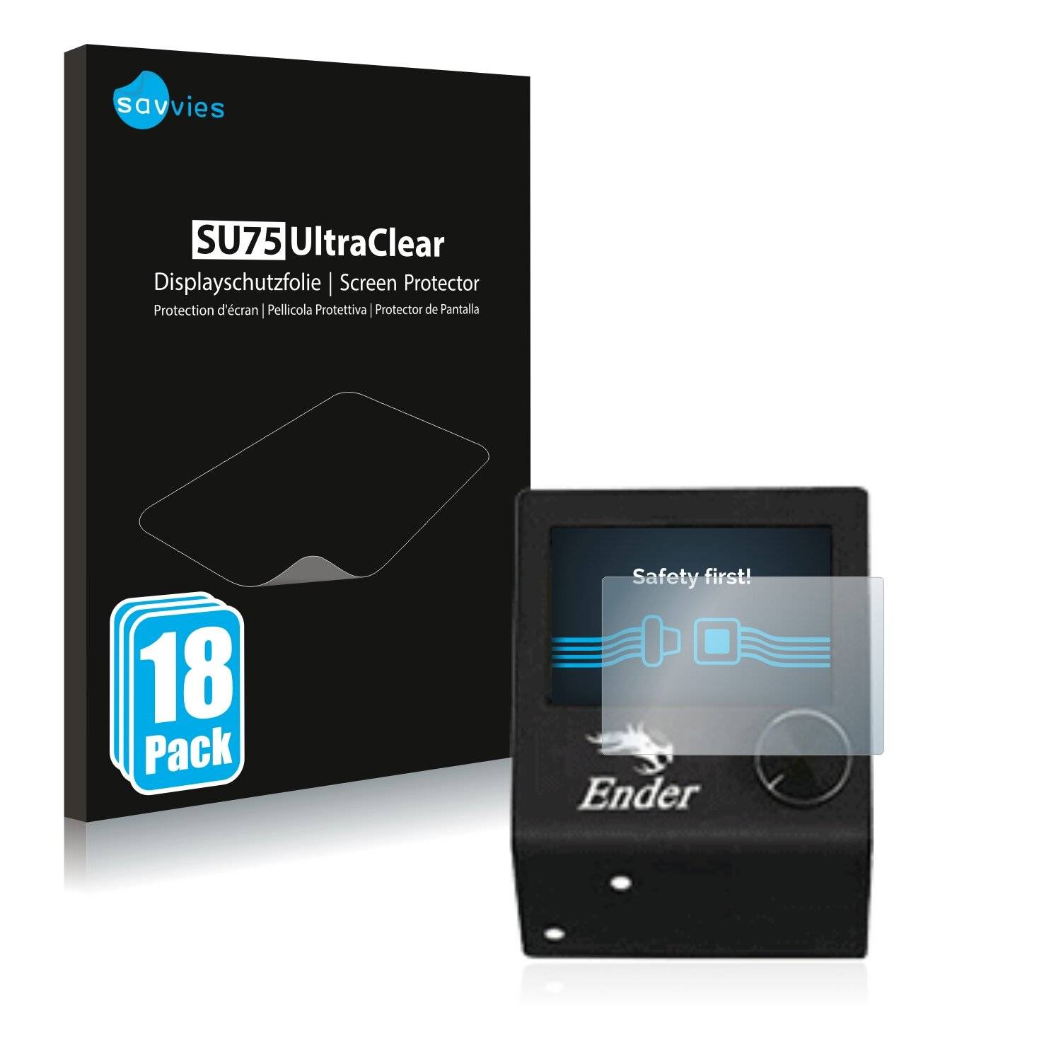 18x Savvies SU75 Displayschutzfolie für Creality Ender 3