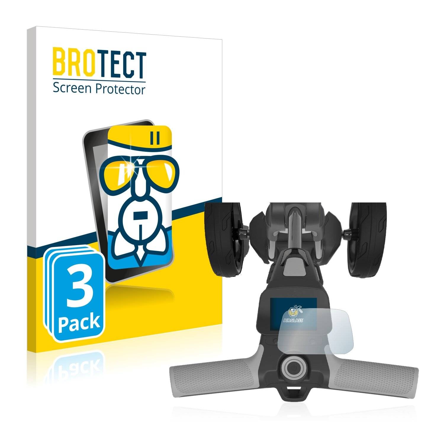 3x BROTECT AirGlass Schutzglas Folie für PowaKaddy