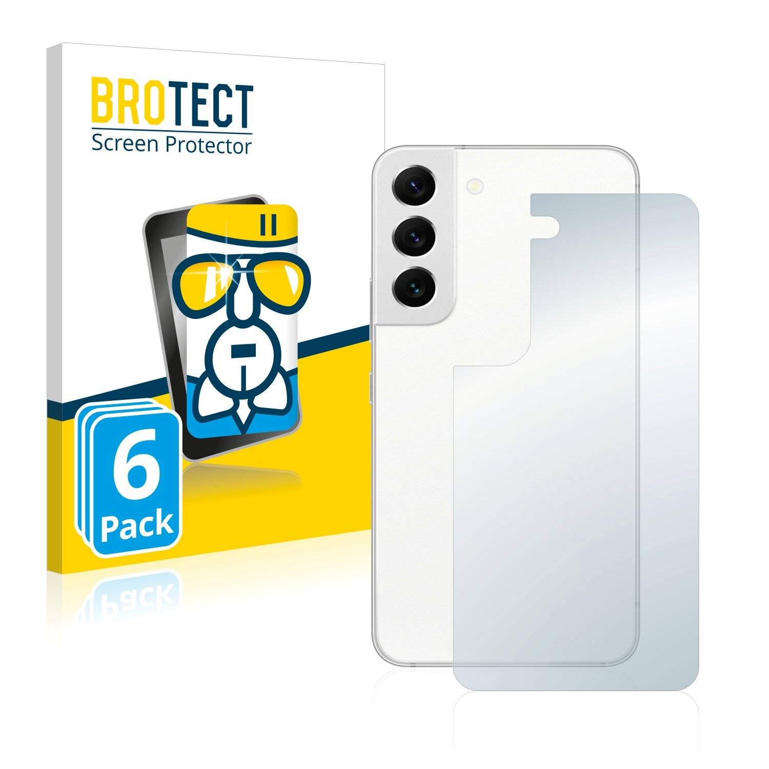 6x BROTECT AirGlass Schutzglas Folie für Samsung Galaxy S22 5G