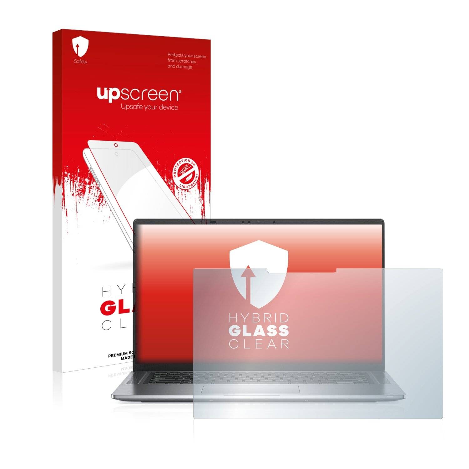 upscreen Hybrid Glass Clear Premium Schutzglas Folie für Dell Latitude