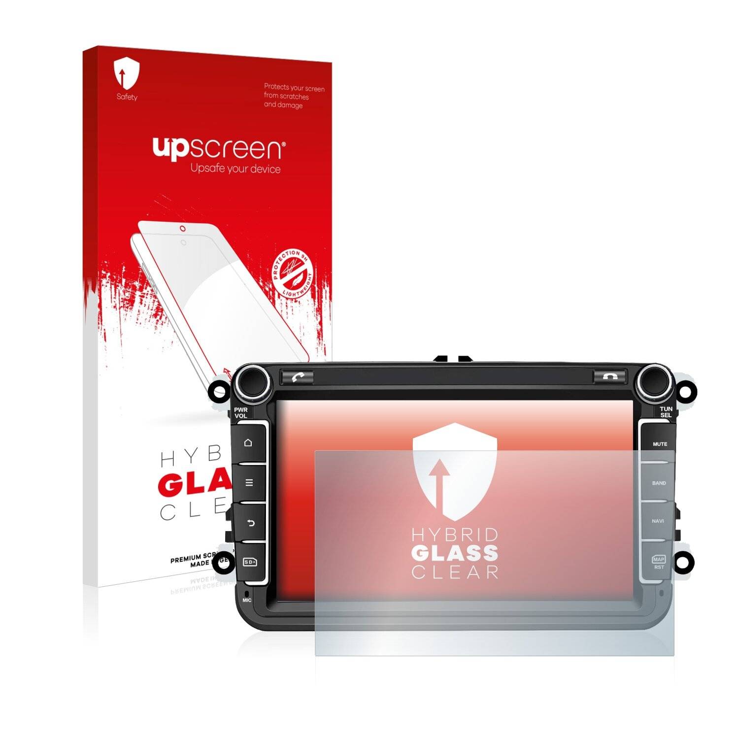 upscreen Hybrid Glass Clear Premium Schutzglas Folie für M.I.C.