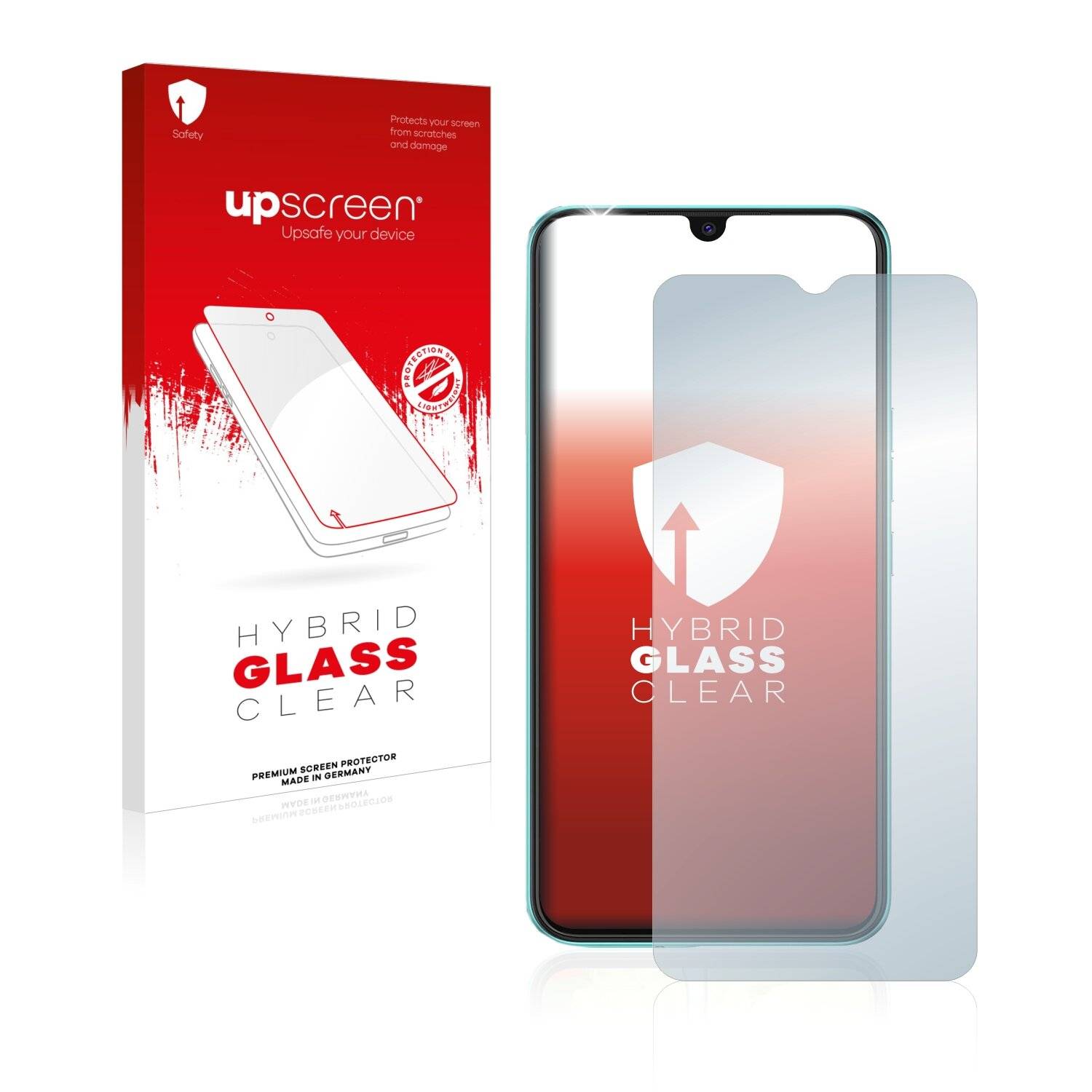 upscreen Hybrid Glass Clear Premium Schutzglas Folie für Tecno Spark Go
