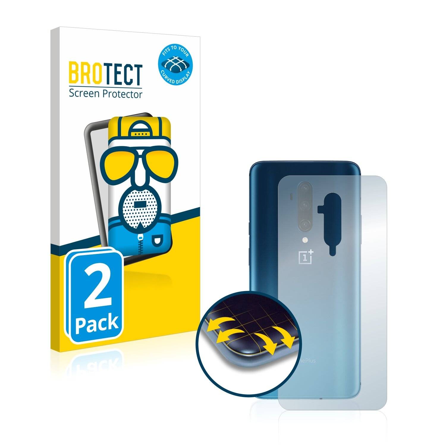 2x BROTECT Flex Matte Full-Cover Displayschutzfolie für OnePlus 7T Pro