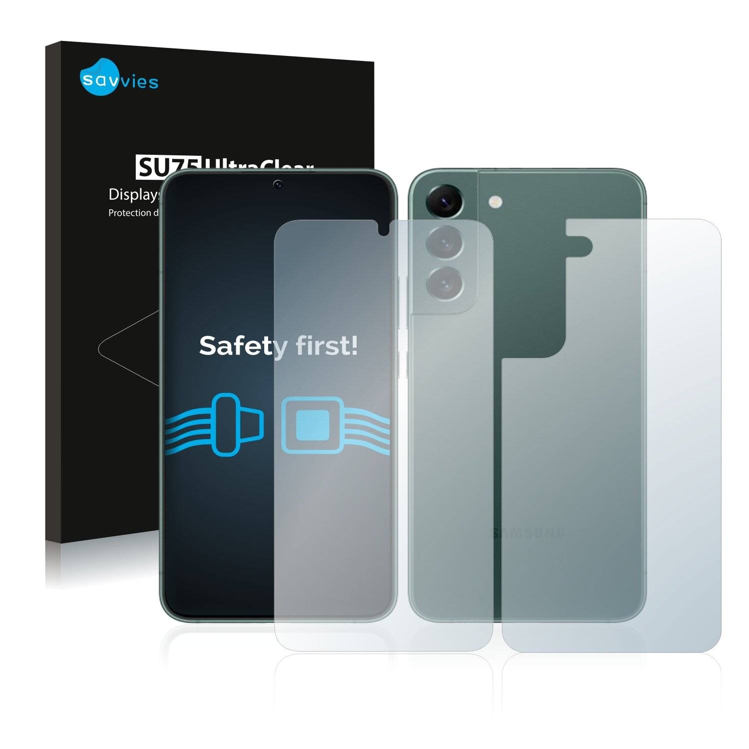 18x Savvies SU75 Displayschutzfolie für Samsung Galaxy S22 Plus 5G (Vorder +