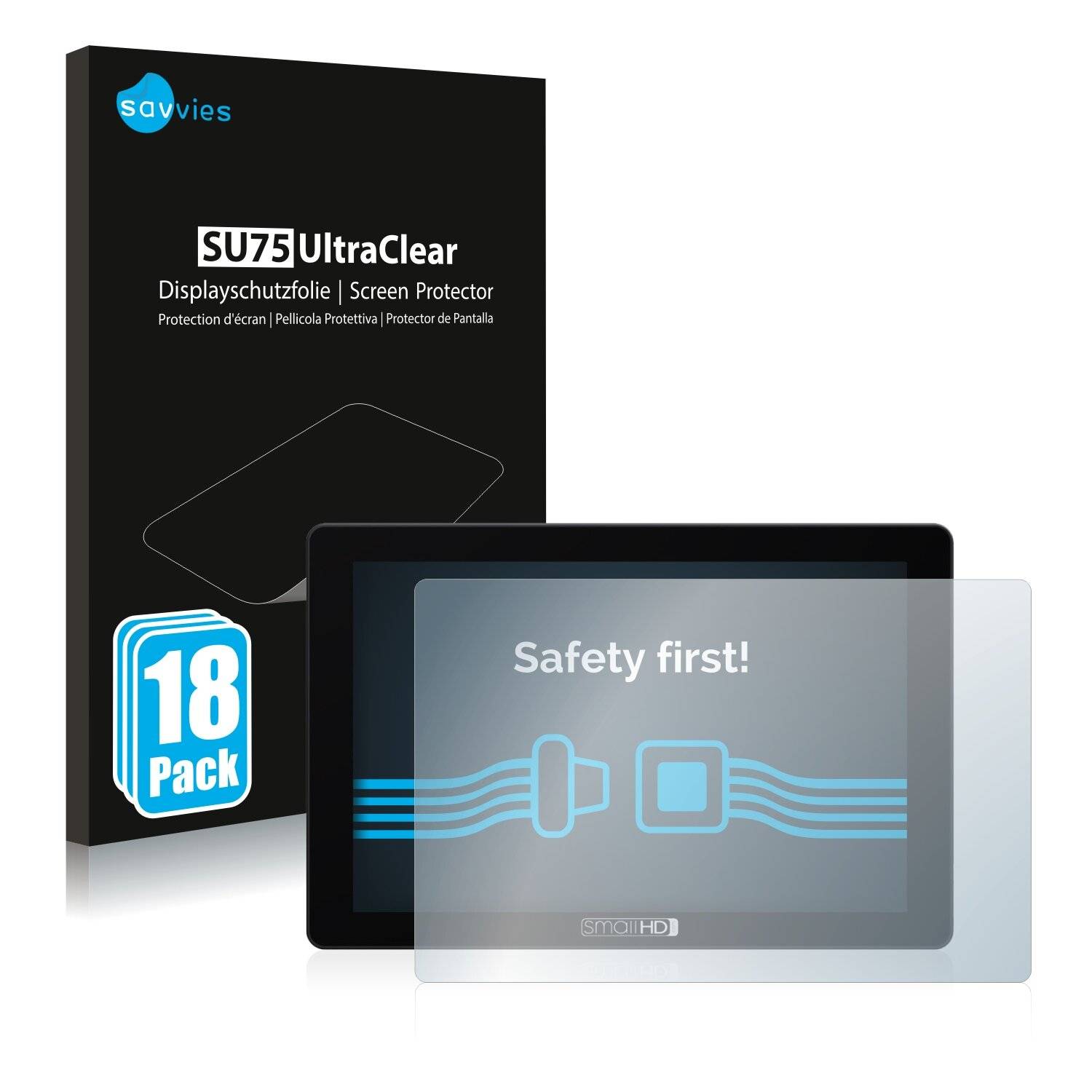 18x Savvies SU75 Displayschutzfolie für SmallHD Cine