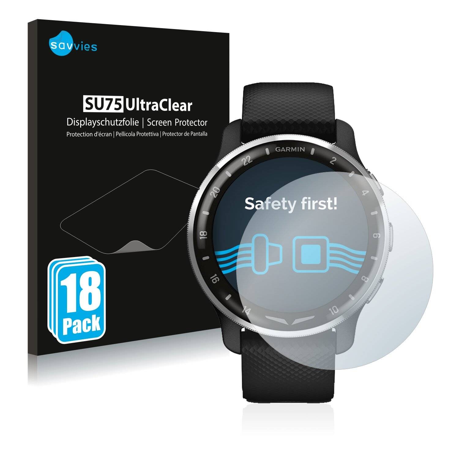 18x Savvies SU75 Displayschutzfolie für Garmin D2 Air