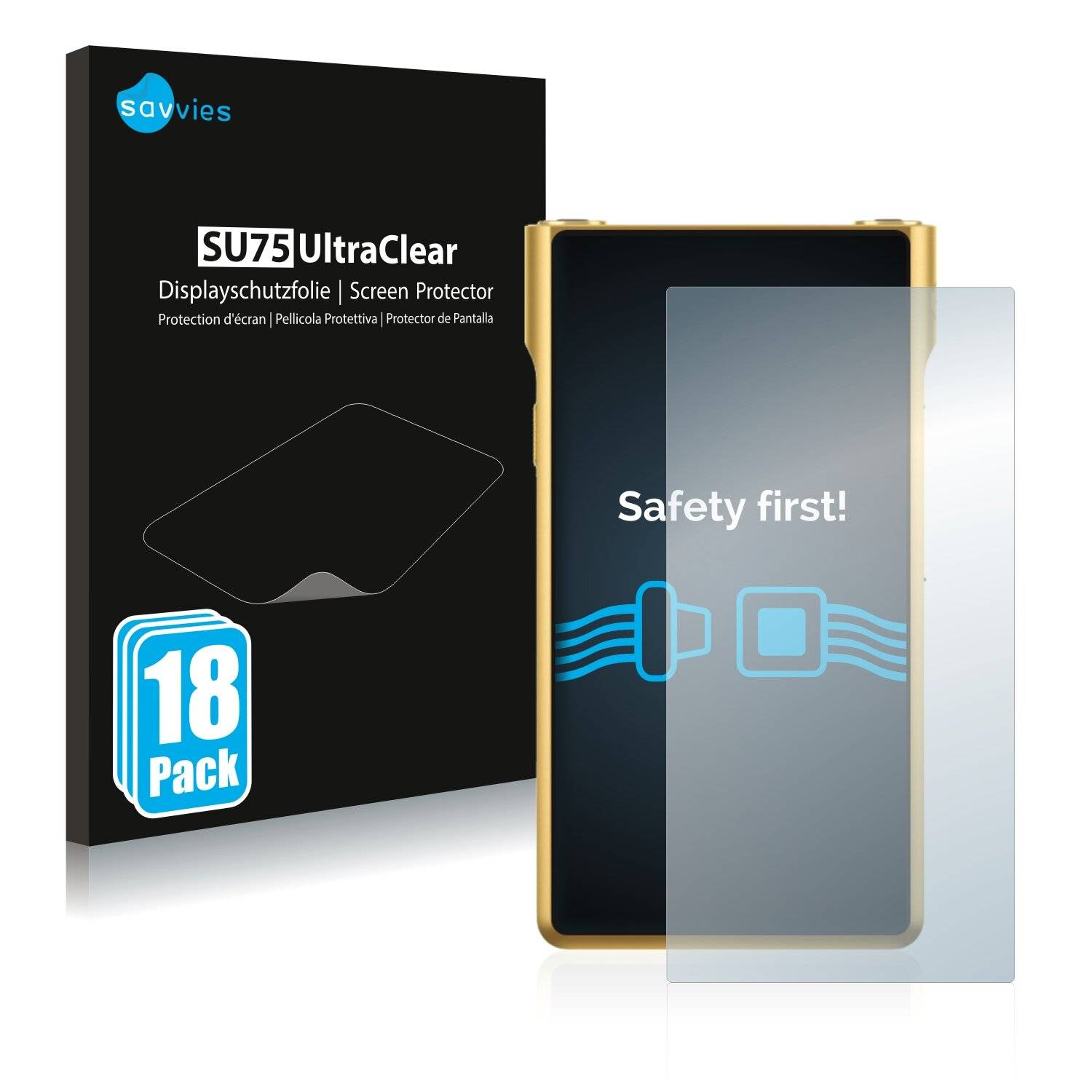 18x Savvies SU75 Displayschutzfolie für Sony Walkman
