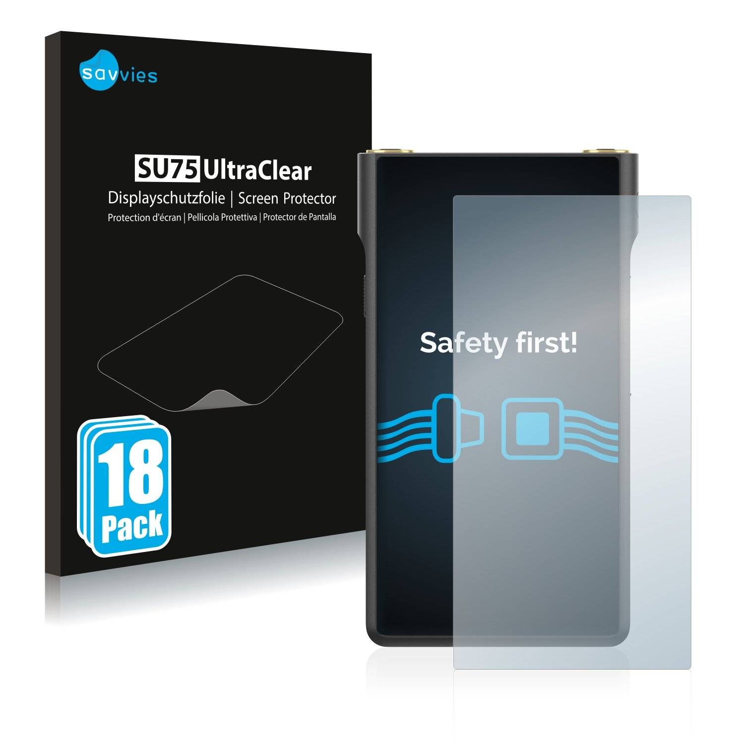 18x Savvies SU75 Displayschutzfolie für Sony Walkman