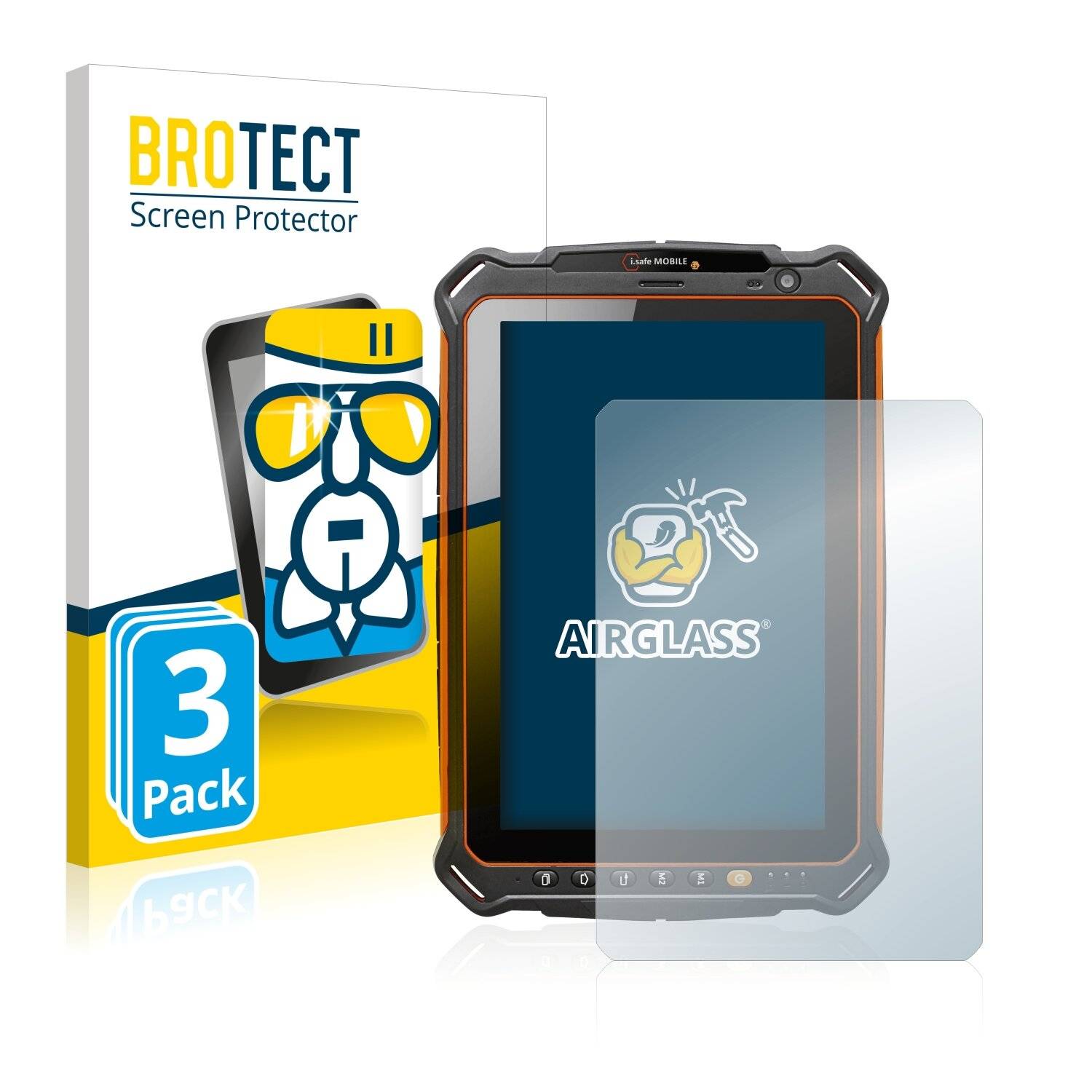 3x BROTECT AirGlass Schutzglas Folie für i.safe